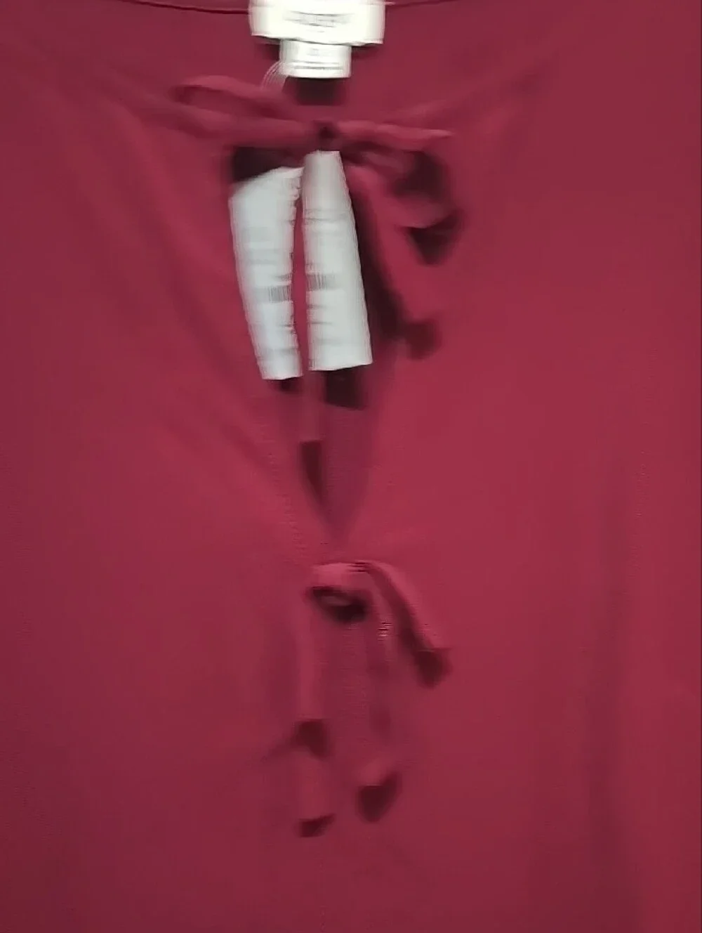 NWT J. Crew Burgundy Tie-Front Peplum Top